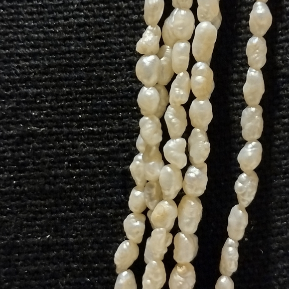 7 strand freshwater pearl ,gold necklace - Picture 16 of 16
